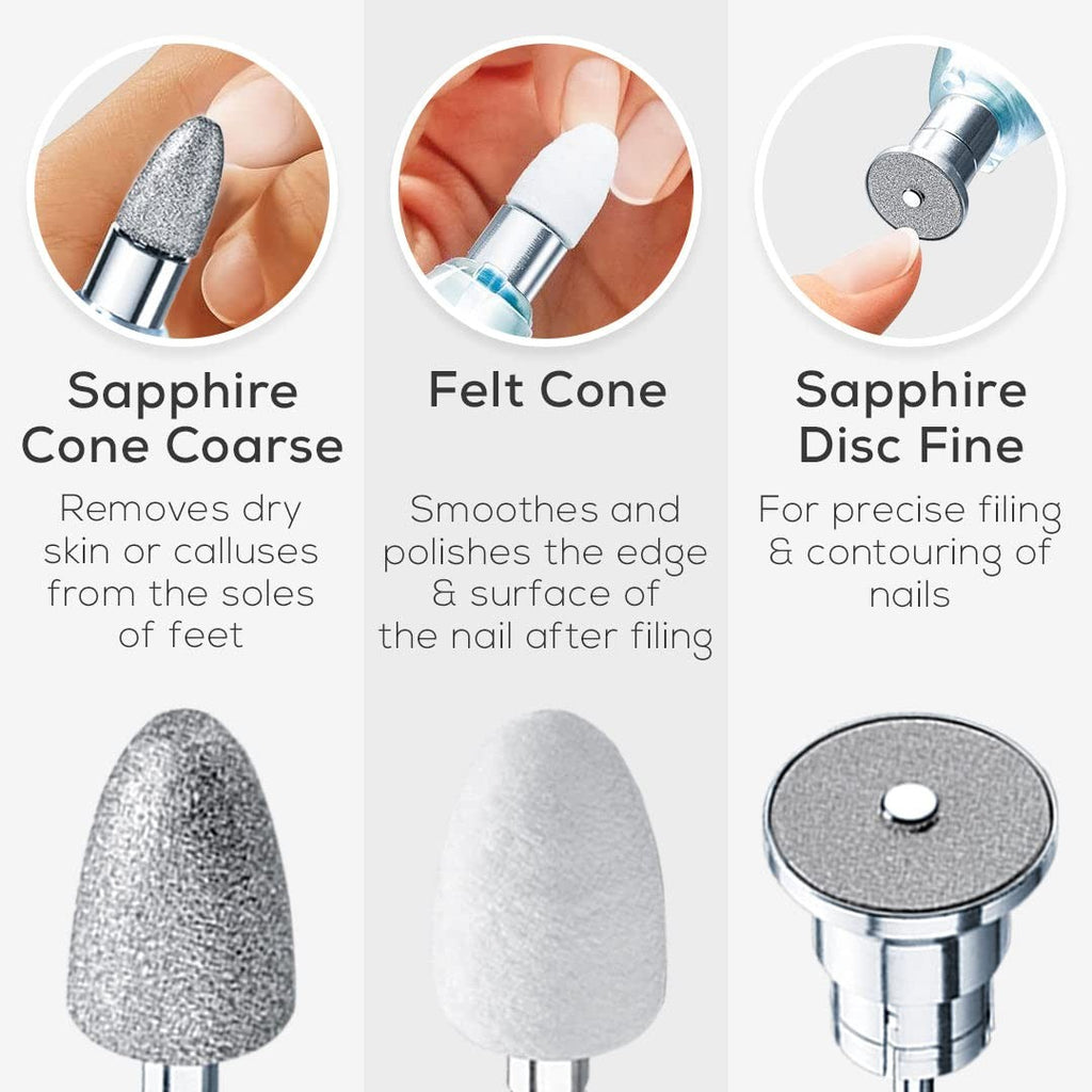 Professional Nail Drill Kit with 10 Attachments, Portable Electric File for Acrylic & Gel Nails