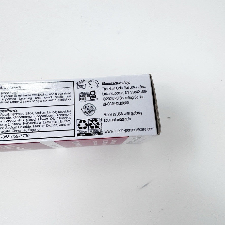 4-Pack Cinnamon Fluoride Tartar Control Toothpaste Tubes 4.2 oz