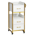 Mobile Salon Trolley Cart with 3 Drawers & Shelves for Beauty & Spa