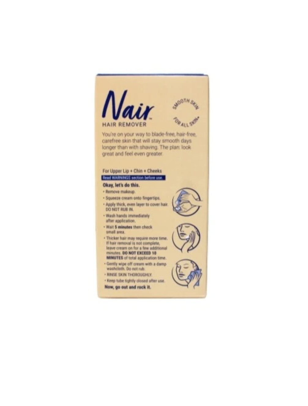 Nair Hair Remover Face Cream Set - Moisturizing 2 Oz Each - Pack of 3