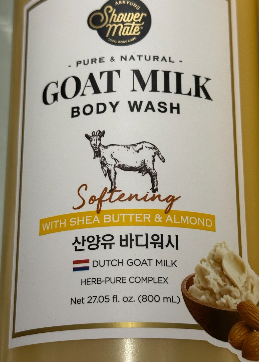 Natural Goat Milk Body Wash with Shea Butter & Almond - 2 Pack