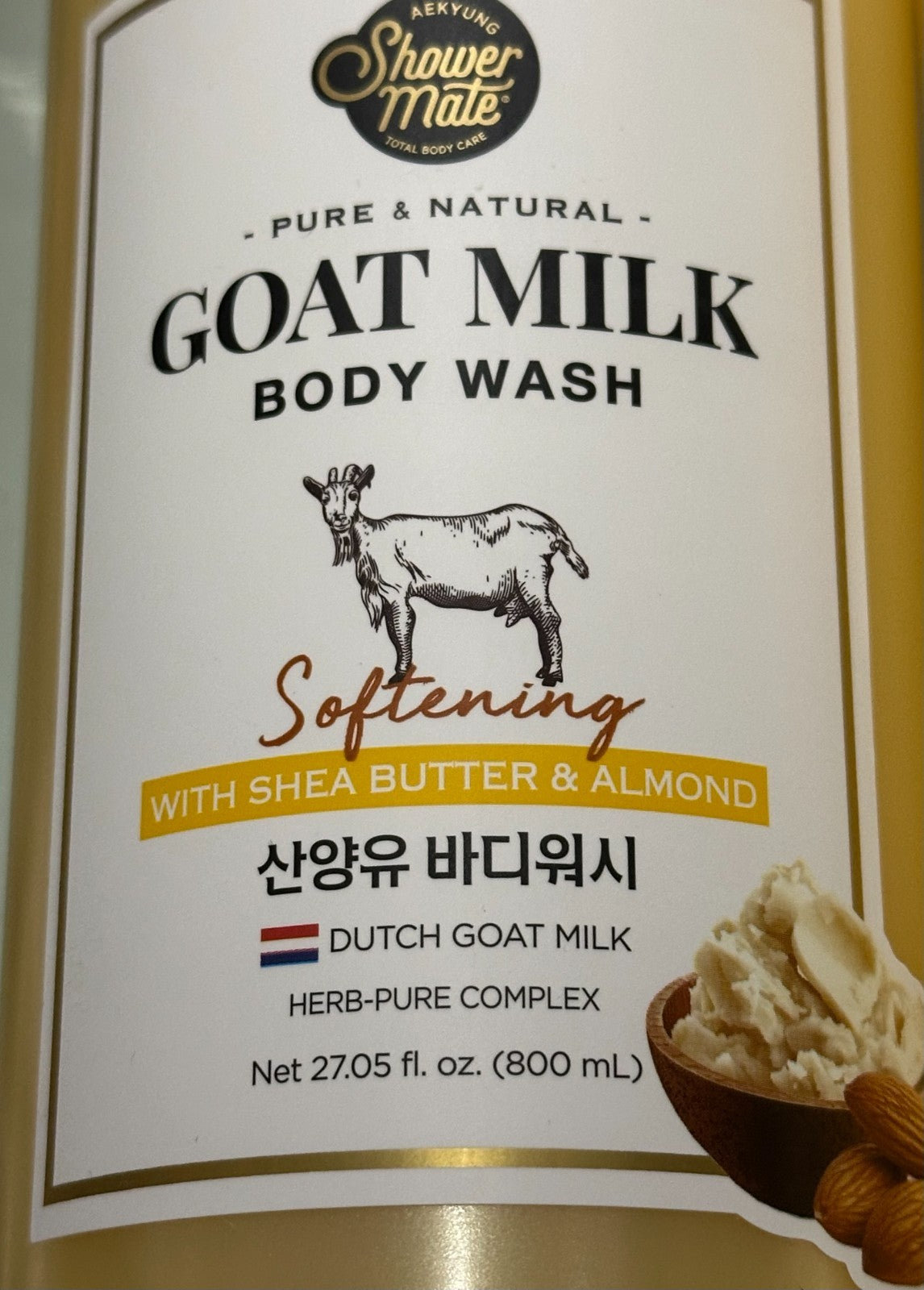 Natural Goat Milk Body Wash with Shea Butter & Almond - 2 Pack