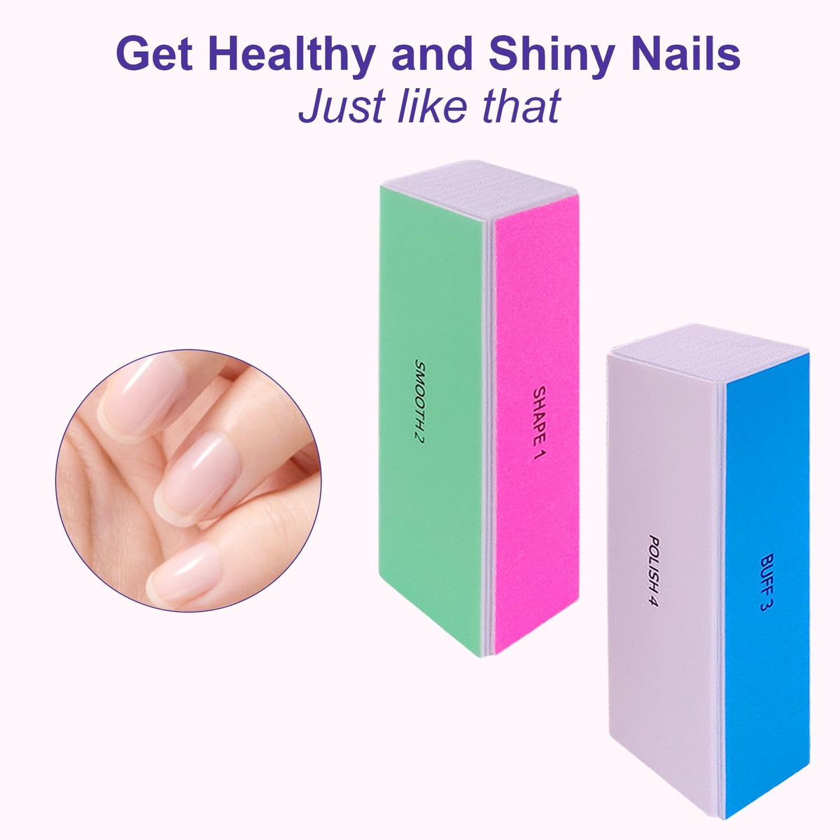 4-Way Nail Buffer Block for Shaping Smoothing Polishing & Shine - Nail Care Tool