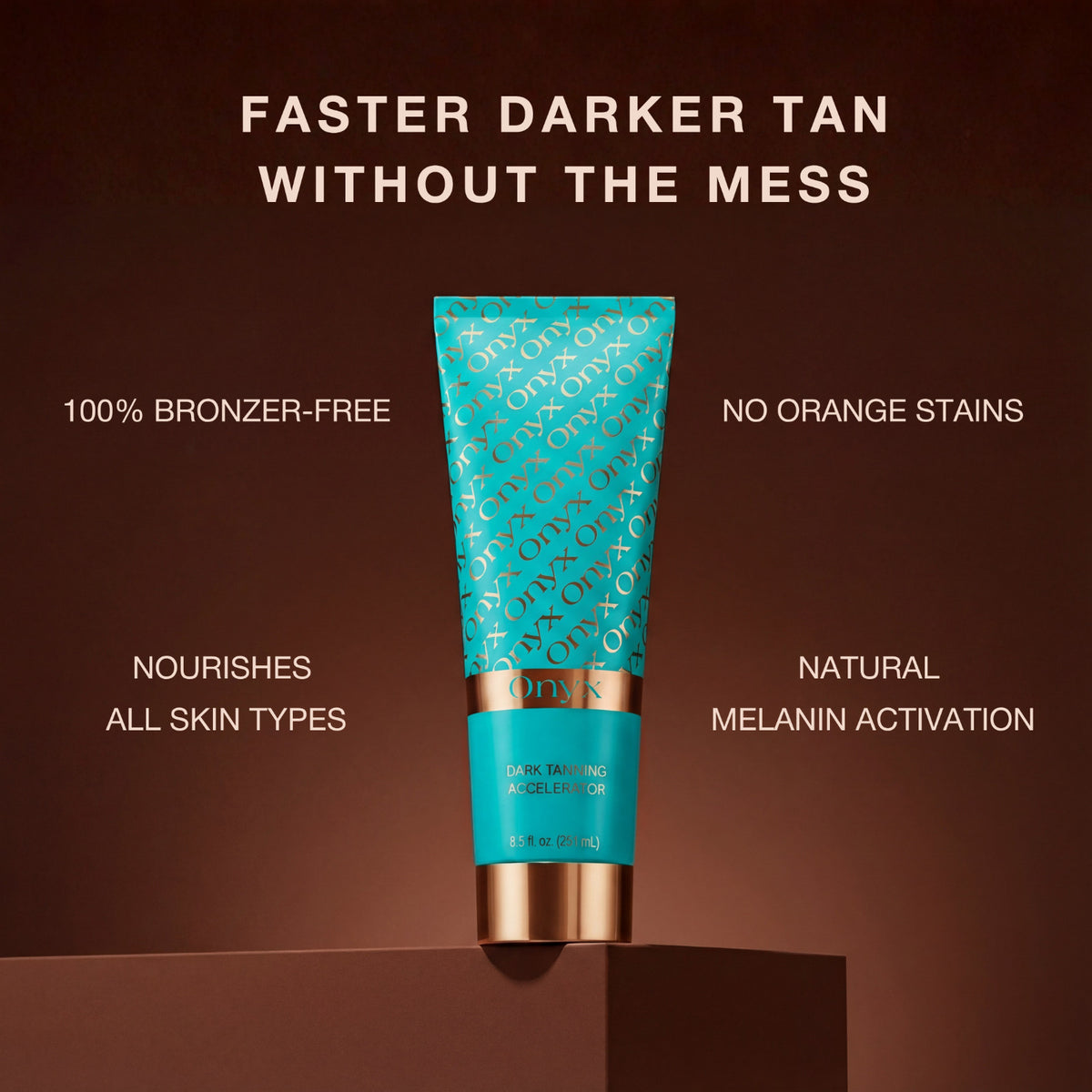 Onyx Dark Tanning Accelerator Lotion for Natural, Deep Tan 8.5 fl oz