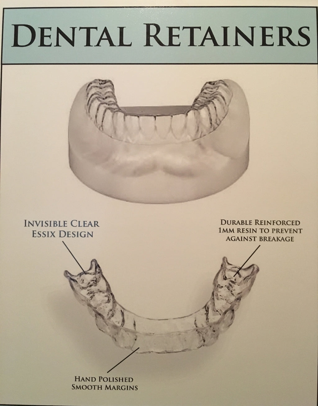 Custom Fitted Dental Retainer - Clear Orthodontic Appliance Made in USA
