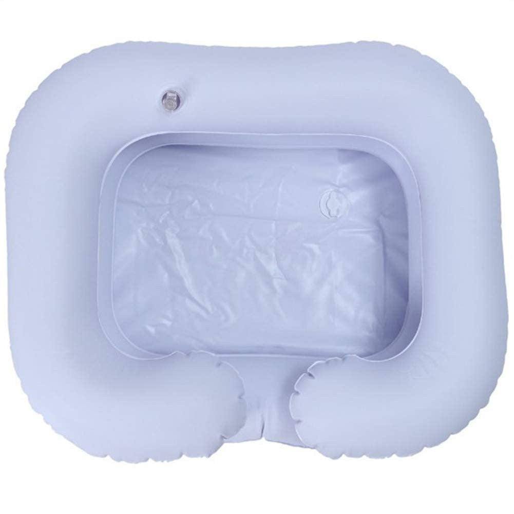 Inflatable Portable Hair Washing Basin with 2 Chambers for Elderly & Camping
