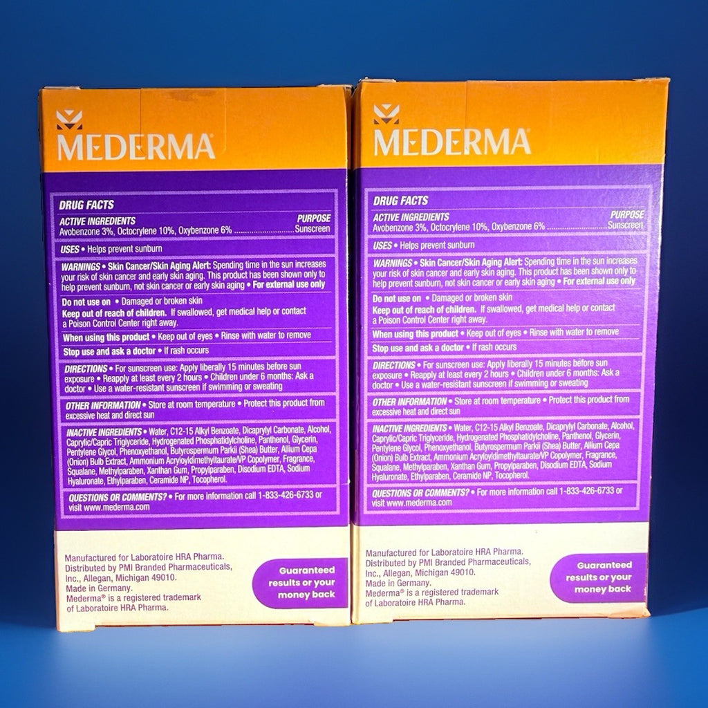 Mederma Scar Cream SPF 30 - 2 Pack, 0.7 oz, Triple Action Healing