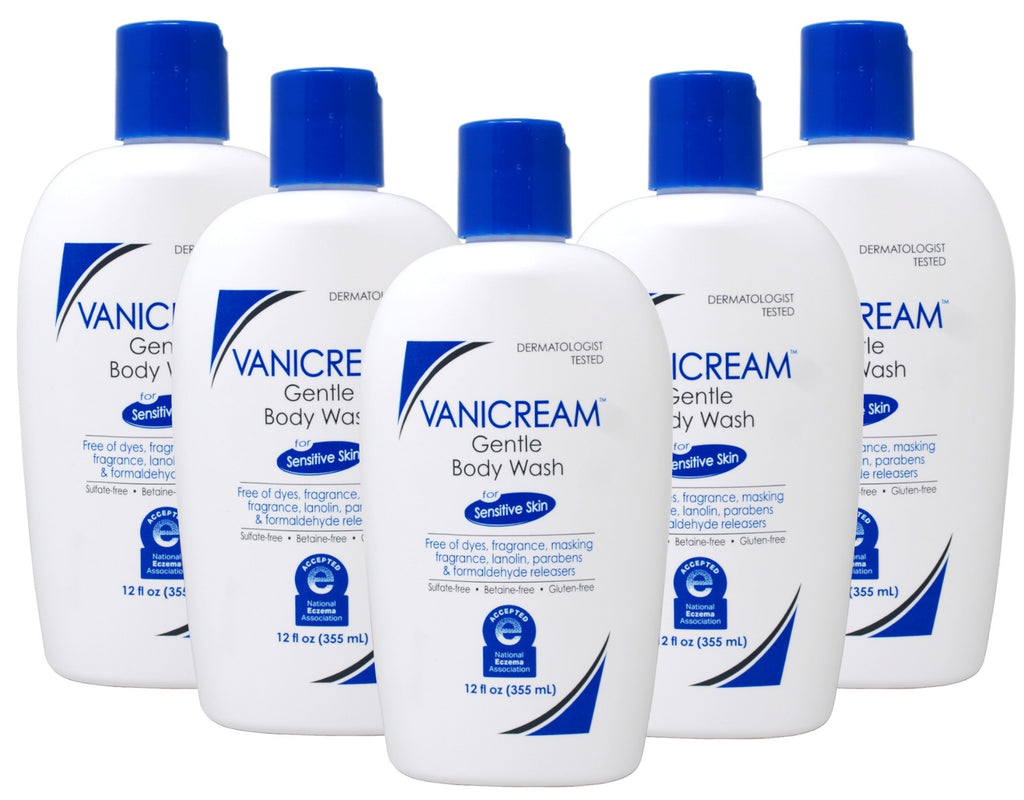 Gentle Fragrance-Free Body Wash for Sensitive Skin - 12 fl oz, 5 Pack
