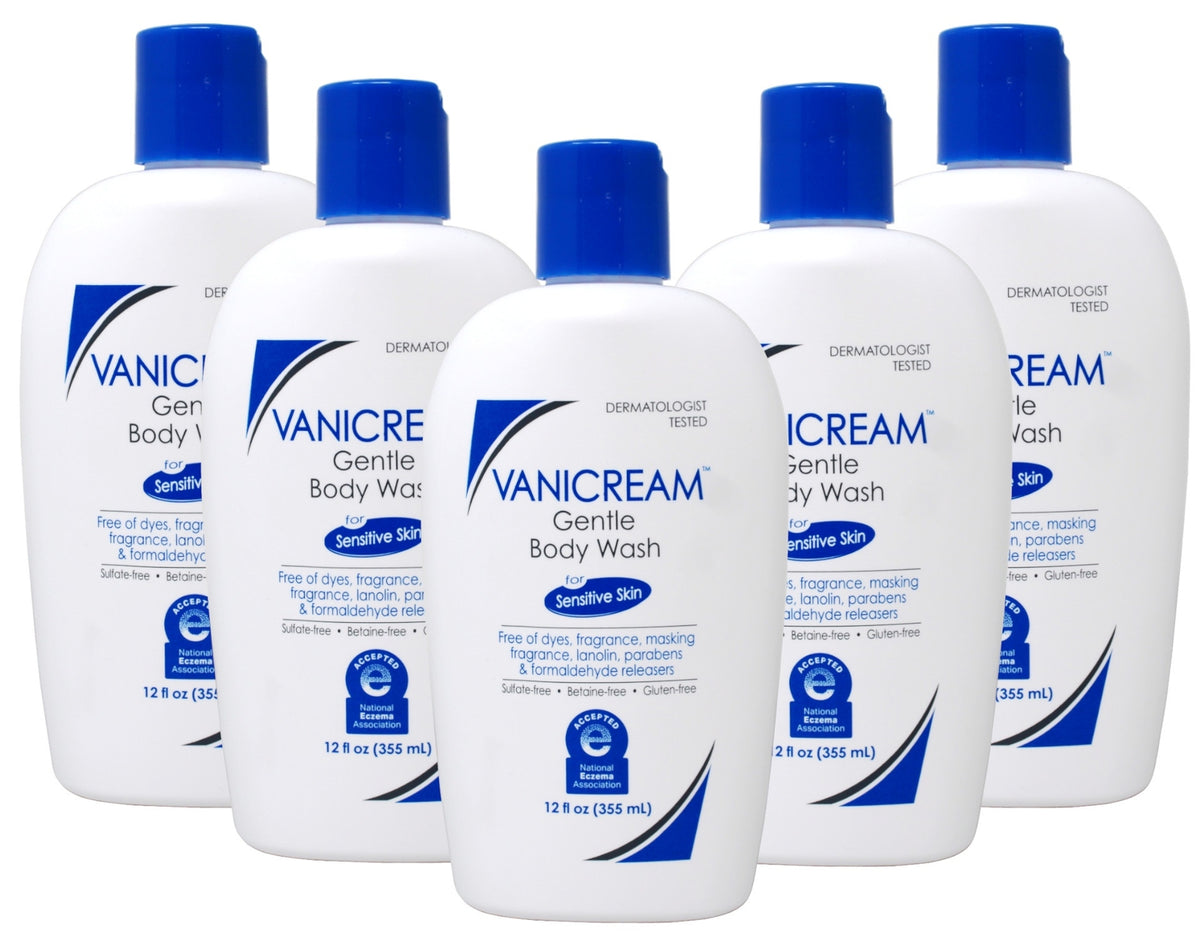 Gentle Fragrance-Free Body Wash for Sensitive Skin - 12 fl oz, 5 Pack