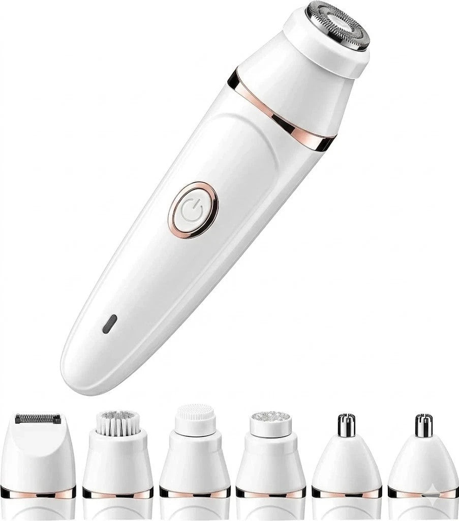 7-in-1 Women's Electric Razor & Dermaplaning Kit for Face & Body