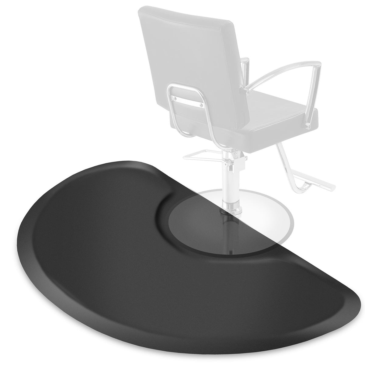 Semi-Circle Anti-Fatigue Salon Floor Mat for Barber & Beauty Chairs