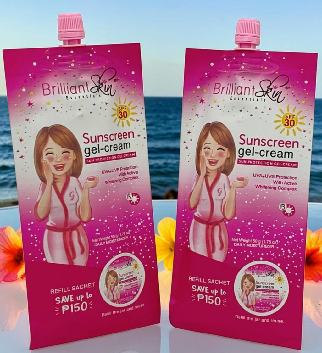 SPF30 Sunscreen Gel-Cream Set of 2 - Broad Spectrum Sun Protection, Hydrating, Travel-Friendly