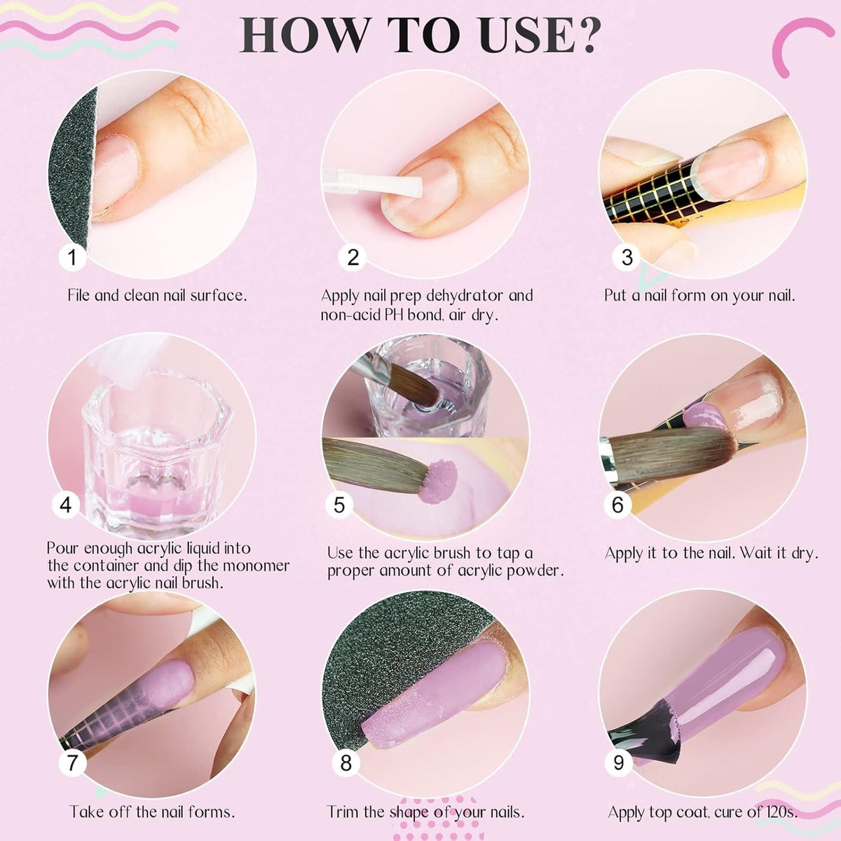 Acrylic Nail Starter Kit - Non-Toxic, Easy Application & Long Lasting