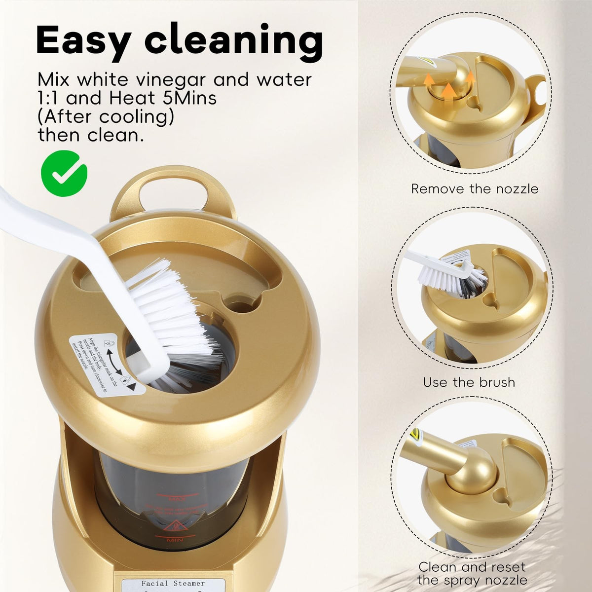 Nano Ionic Facial Steamer with Extendable Arm & Ozone Function for Deep Cleansing