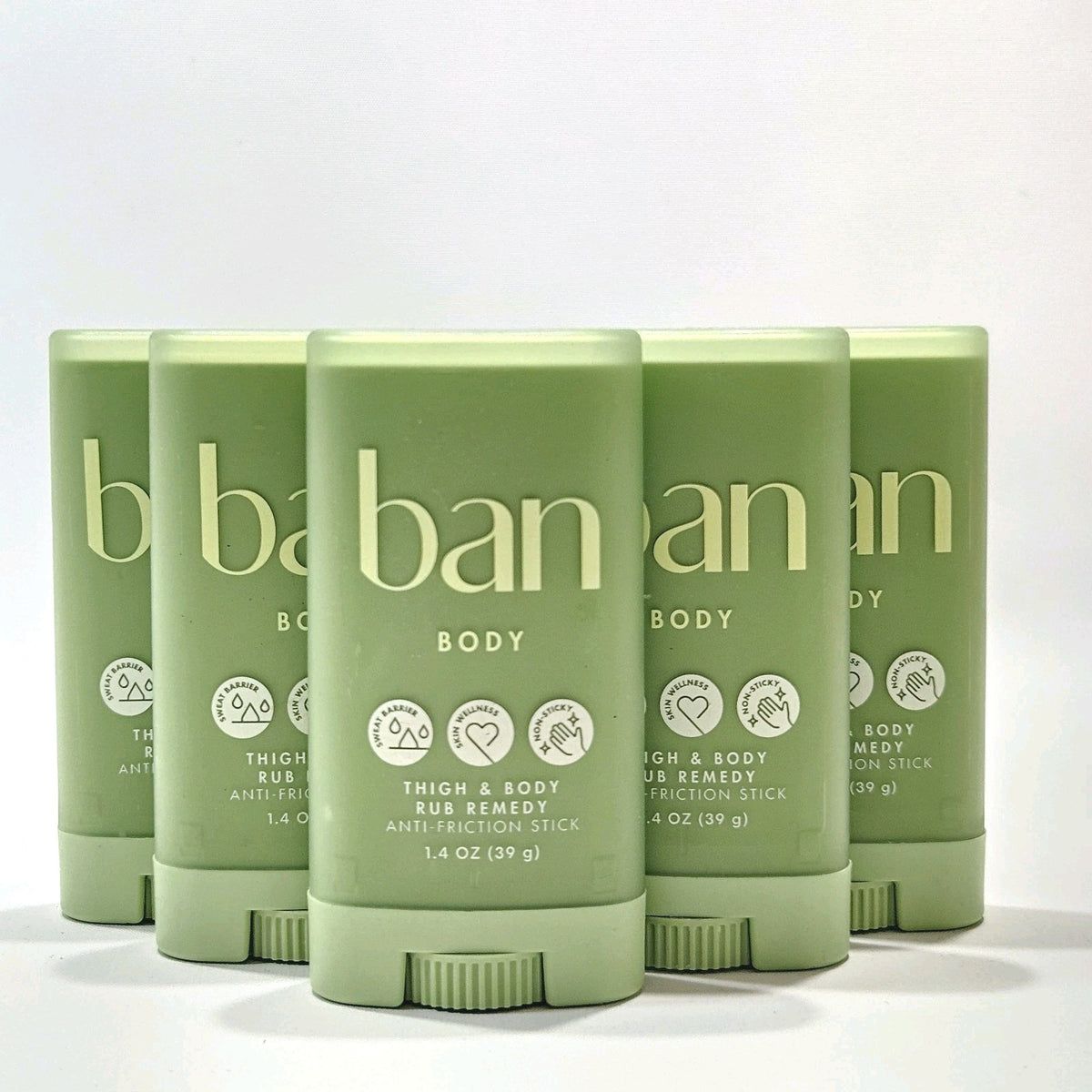 Anti-Friction Body Rub Sticks Pack of 5 - 1.4 oz for Skin Comfort