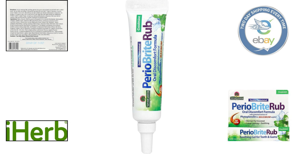 Periorub Dentist-Approved Oral Gel for Healthy Gums & Instant Relief - 0.5 oz
