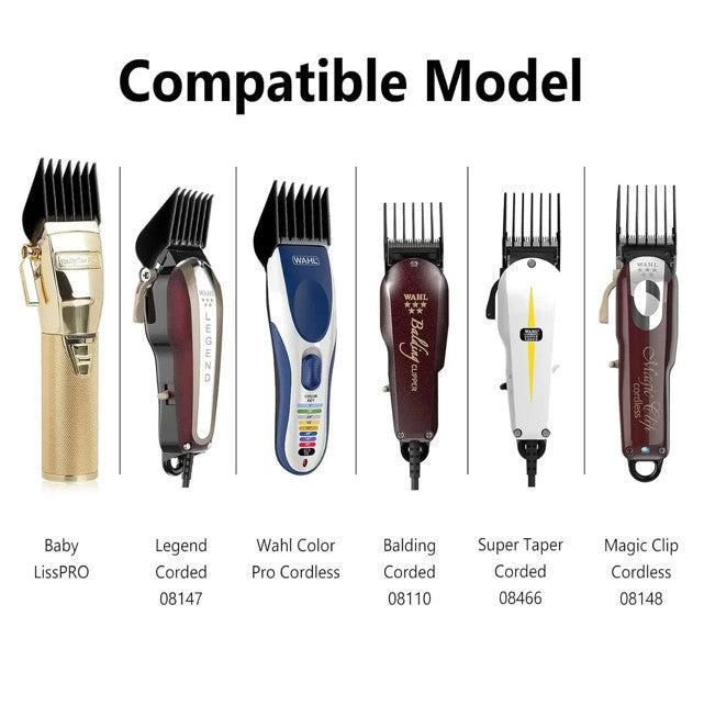 10-Pack Professional Hair Clipper Guard Set - Universal Coded Attachments for Trimming