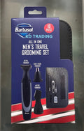 Men's Travel Grooming Kit with Ear Nose Micro Trimmer & Manicure Set