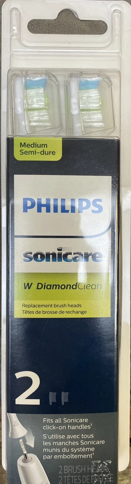 Philips Sonicare W DiamondClean Toothbrush Heads - 2 Pack Replacement Refills