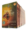 6-Pack Papaya and Green Tea Bar Soap - Nourishing Skin Exfoliation
