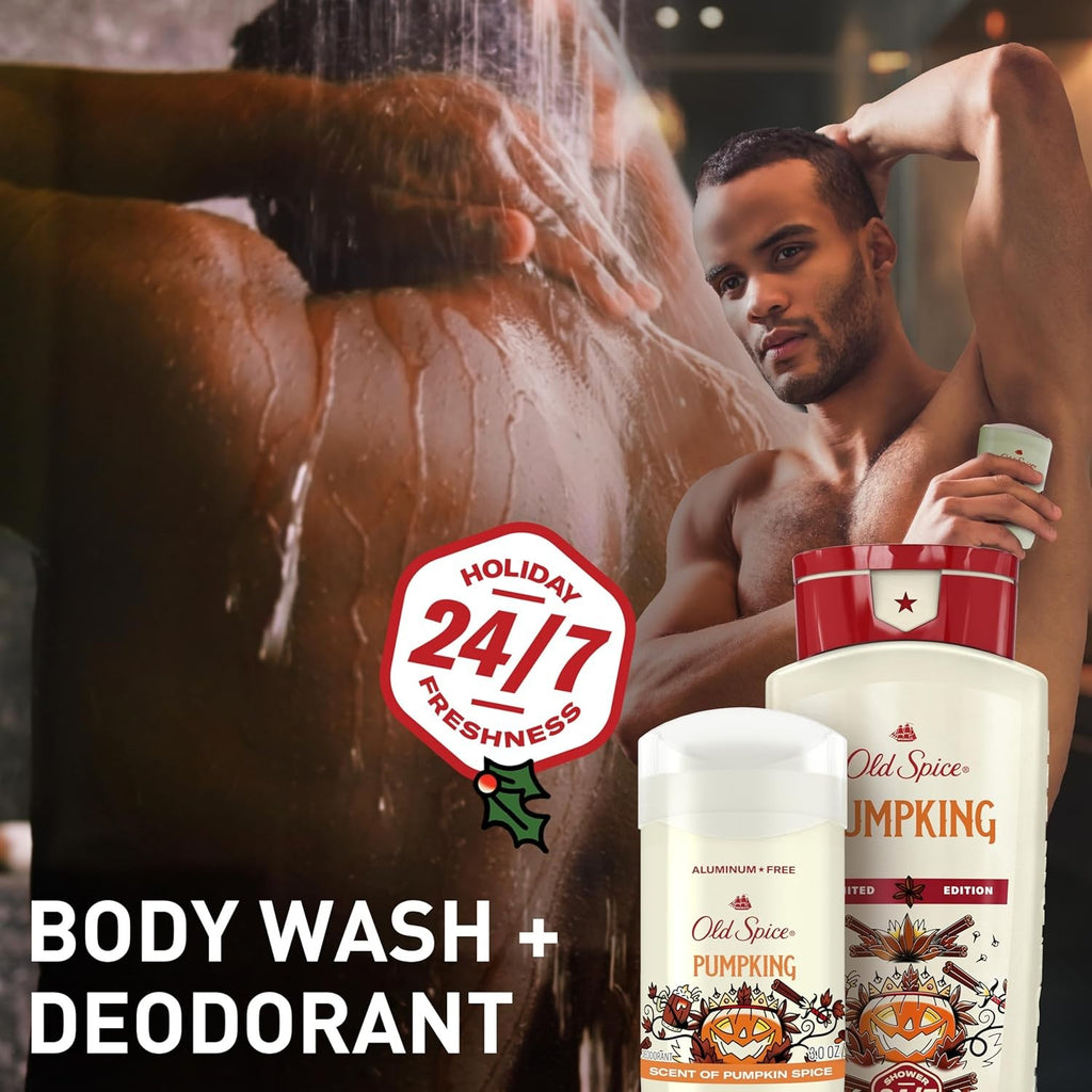 Aluminum Free Deodorant for Men Pumpkin Spice Scent 3oz - Holiday Limited Edition