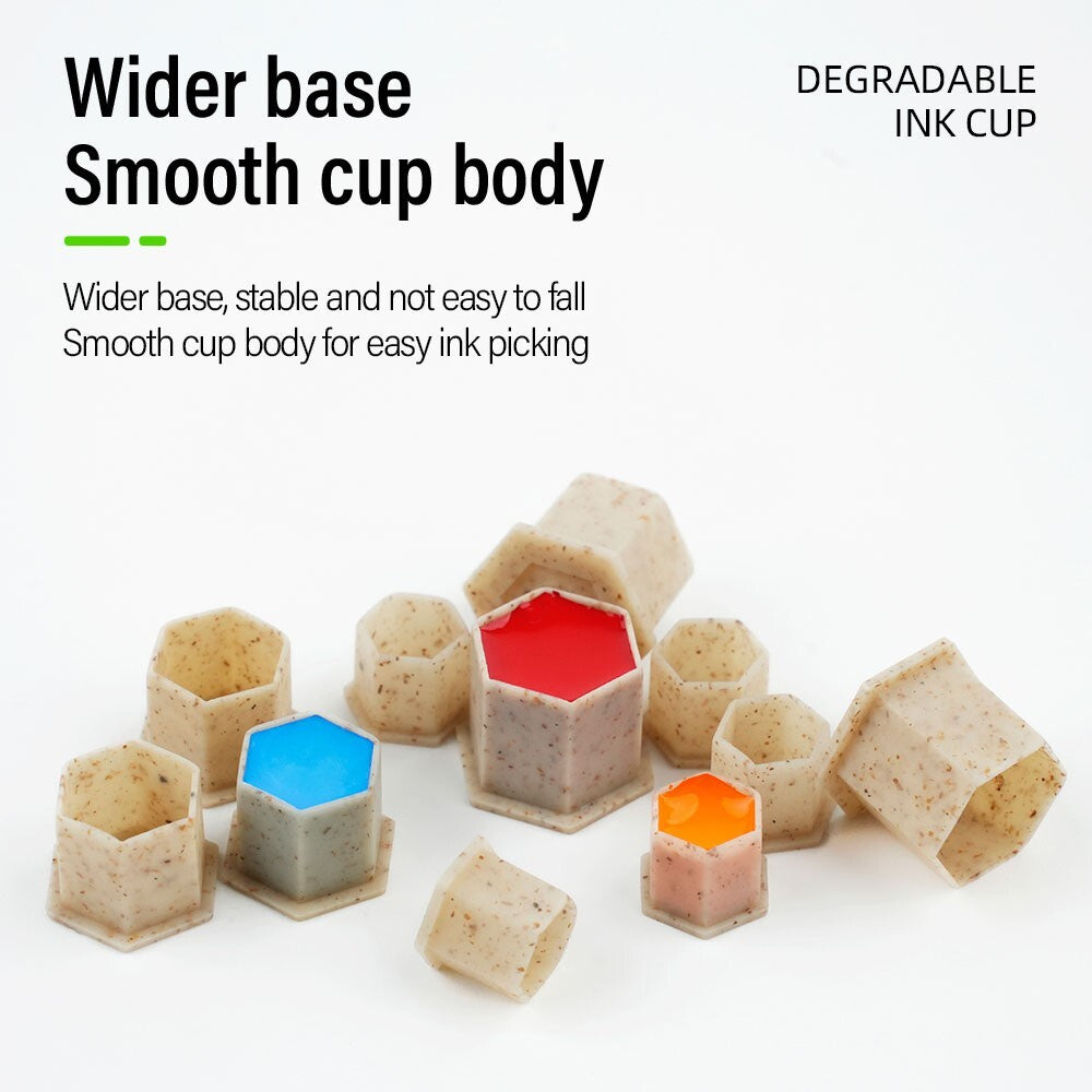 Tattoo Biodegradable Ink Cup 200pcs - Small/Medium/Large Sizes