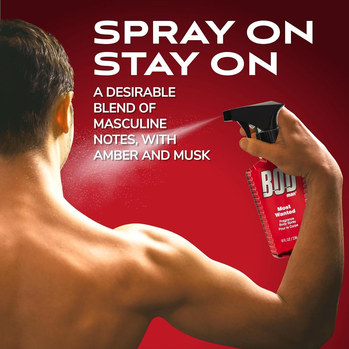 Bod Man Most Wanted Fragrance Body Spray - 8 fl oz Pack of 3