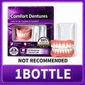 Full Set Natural Silicone Dentures Upper & Lower Comfort Fit - Cosmetic Tooth Replacement