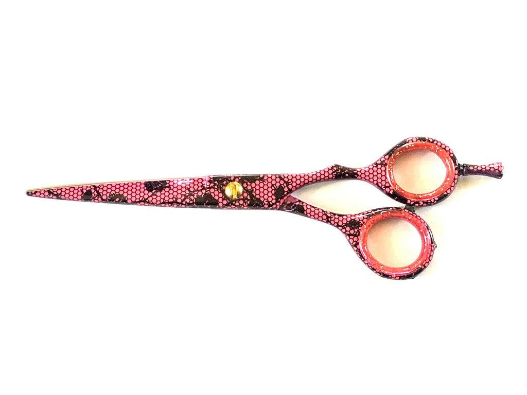 Professional 6-Inch Hair Cutting Scissors Shears for Barbers and Salons - Pink