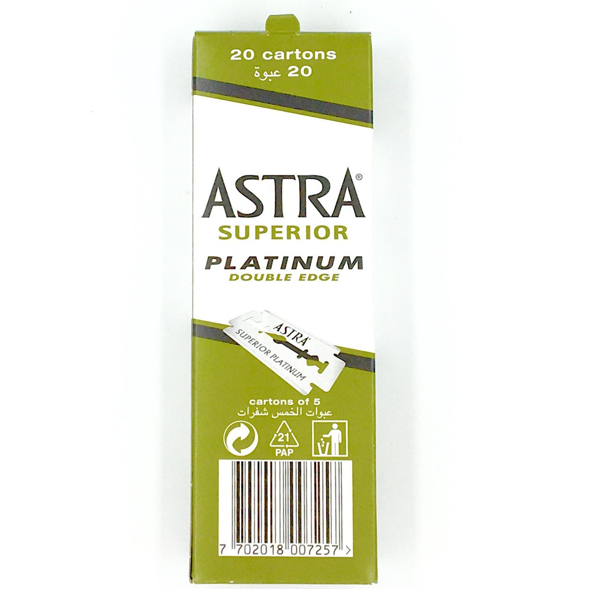 100 Astra Super Platinum Double Edge Safety Razor Blades - Sharp & Durable