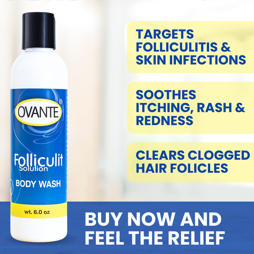 Folliculitis Body Wash - Acne & Itch Relief Natural Antibacterial Cleanser