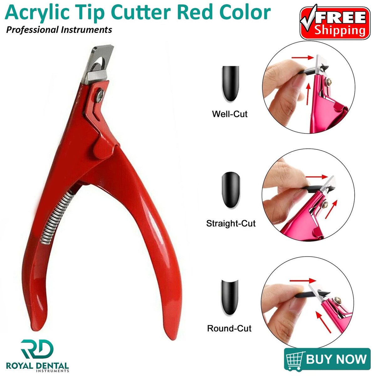 Acrylic Nail Tip Cutter Clipper with Spring - Manicure Nail Art Tool