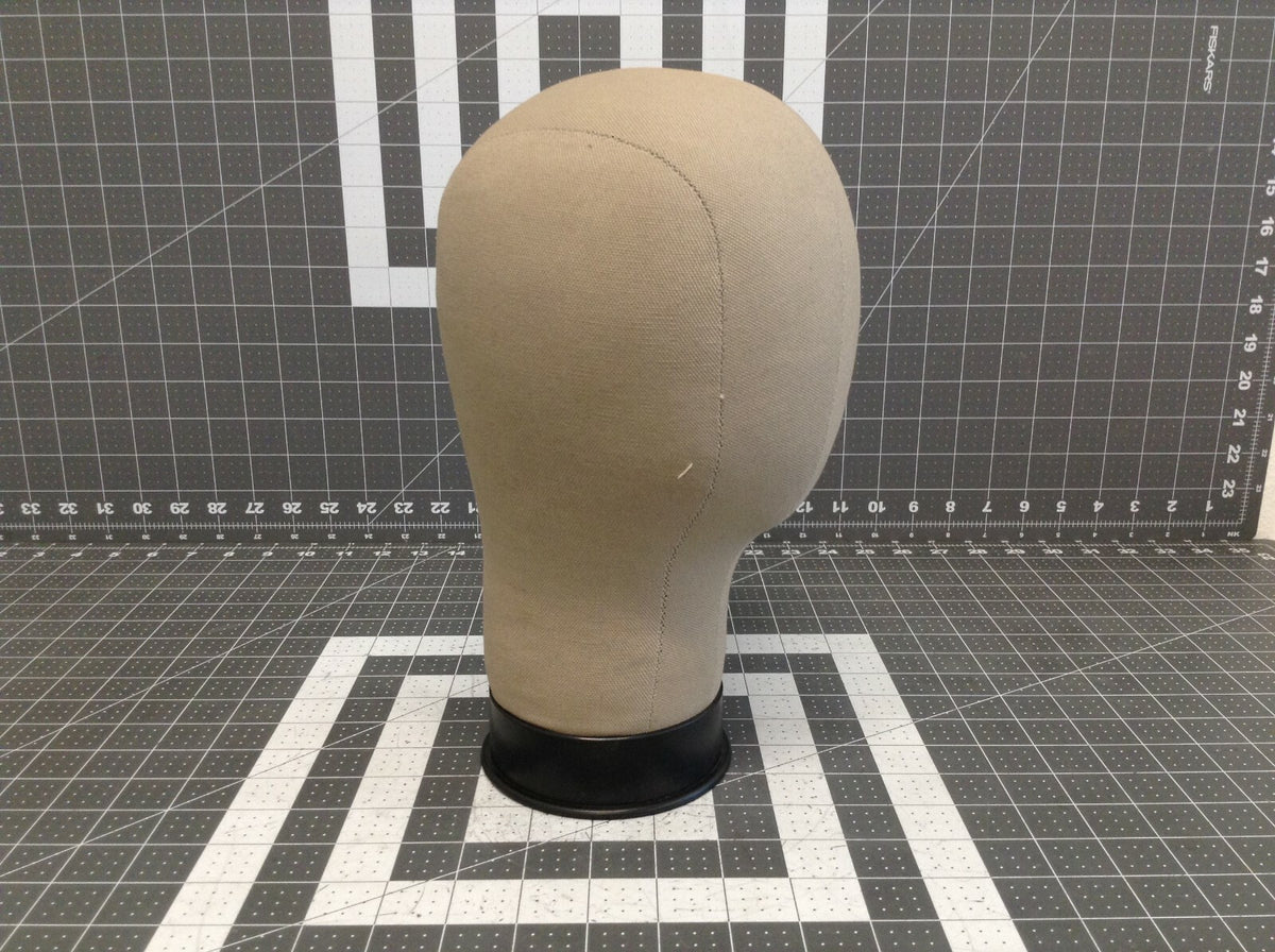 Canvas Mannequin Wig Head with Cork Filling & Mount Hole - Multiple Sizes