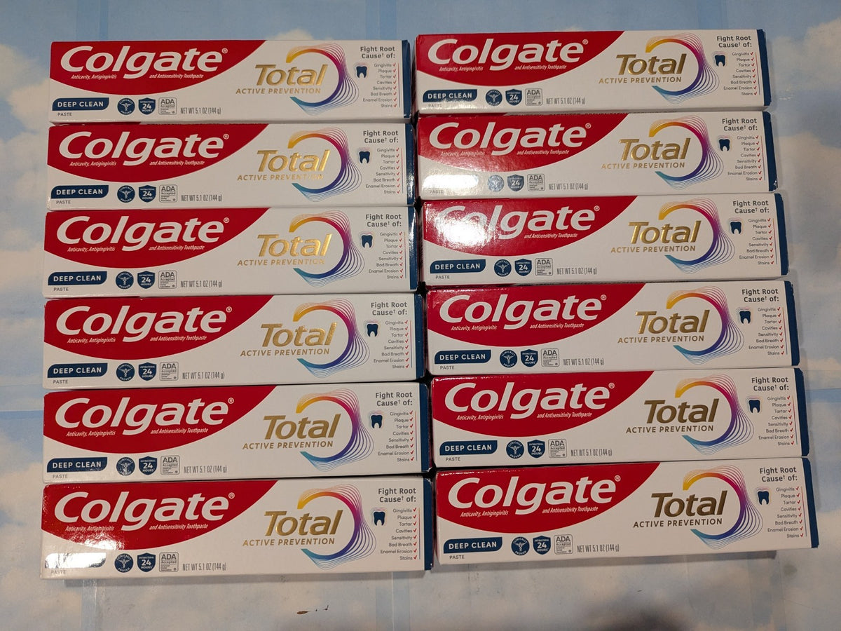 12-Pack Colgate Total Active Prevention Deep Clean Toothpaste 5.1 oz