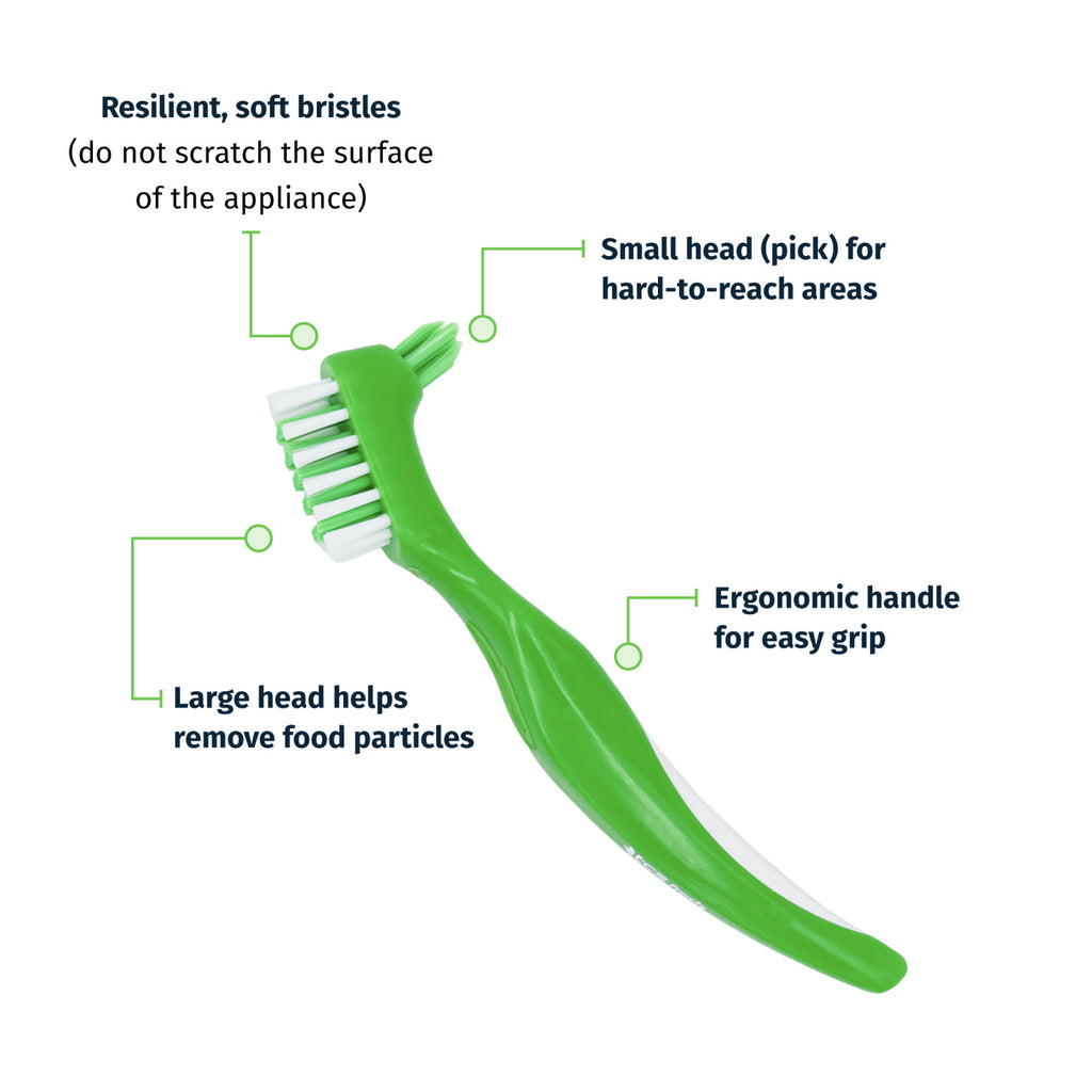 Dental Appliance Brush 3 Pack - Soft Bristle Denture & Retainer Cleaner