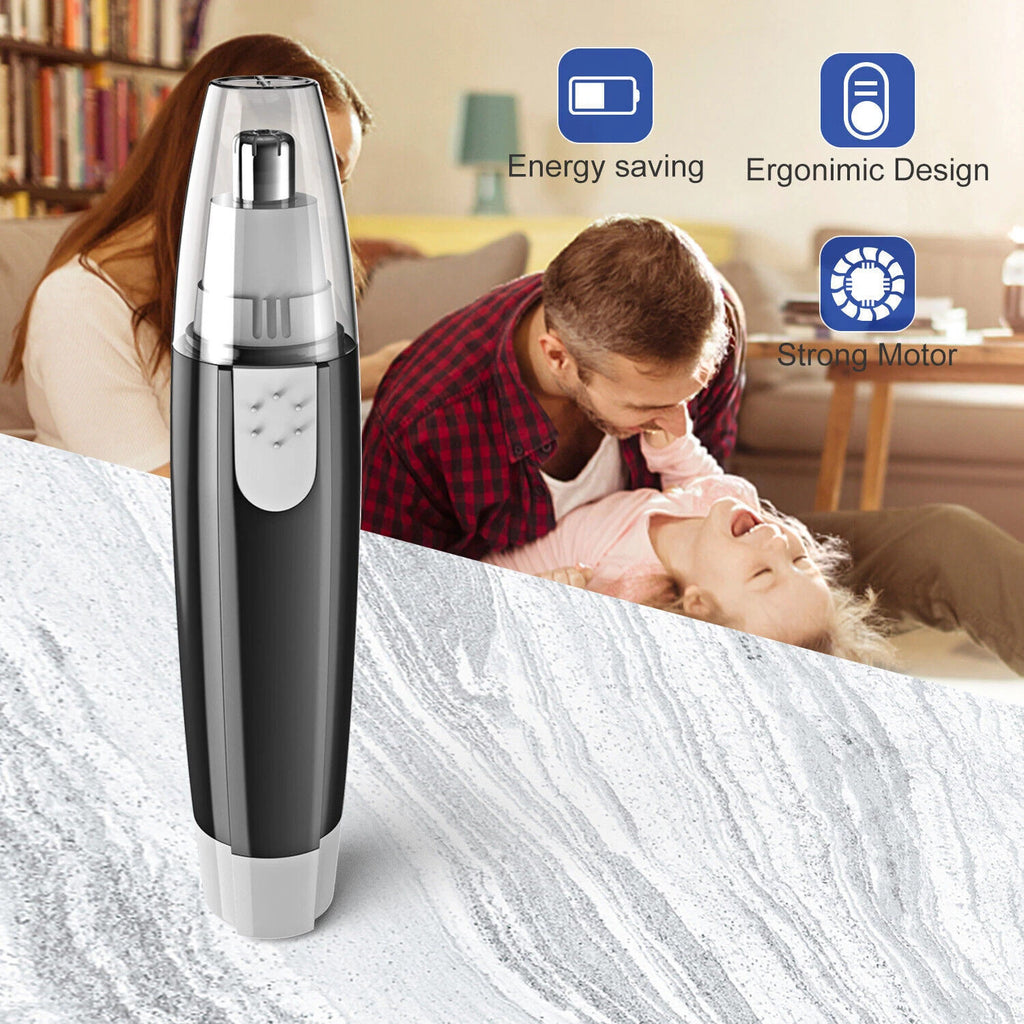 Men's Nose Ear Face & Beard Trimmer with LED Light and Attachments