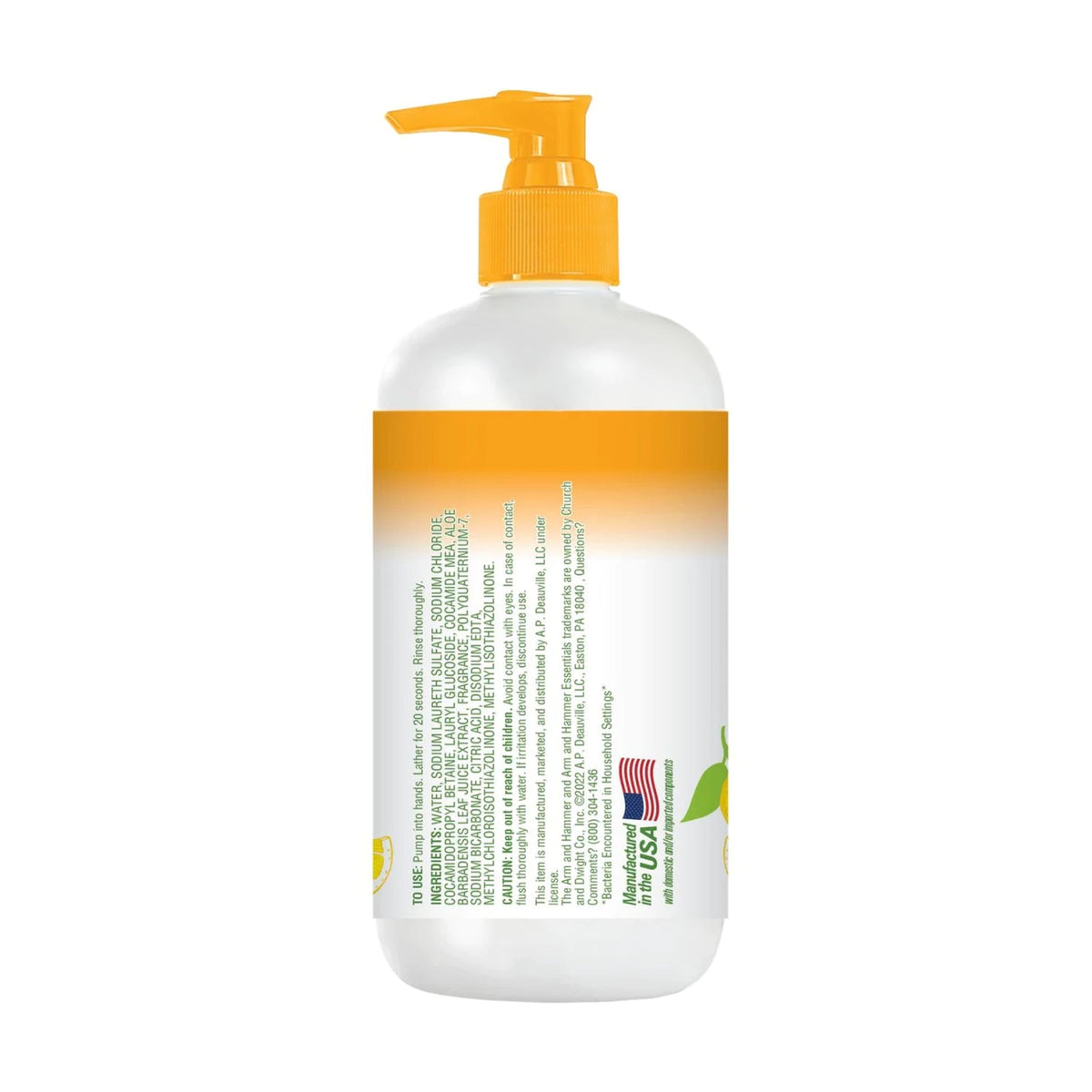 Liquid Hand Soap with Lemon - 14oz, Pack of 3, Bacteria-Free & Vegan