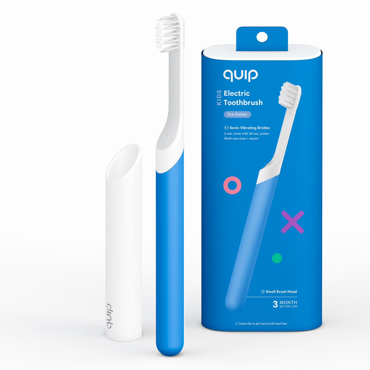 Kids Electric Toothbrush Blue Rubber Handle - Oral Care for Children