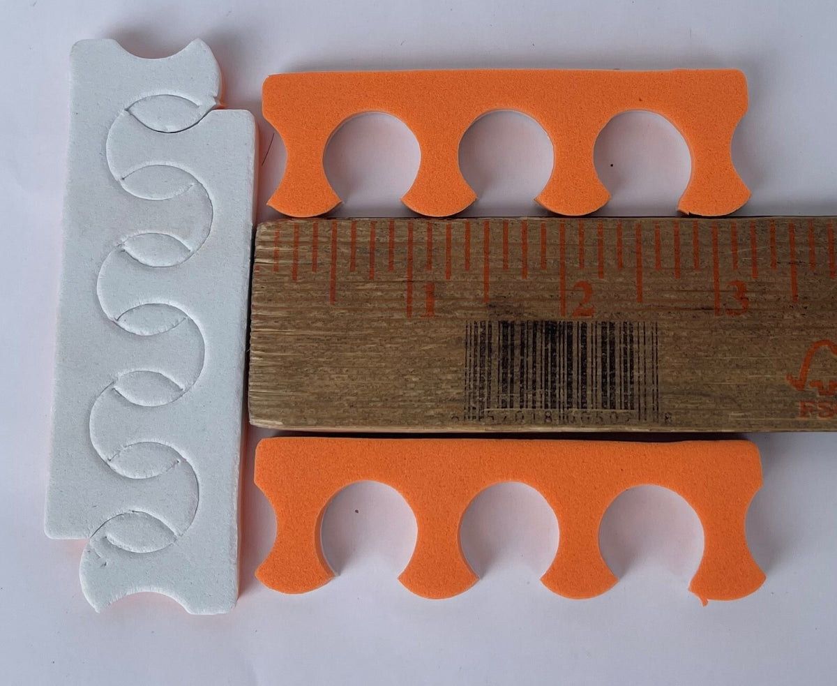 1000 Pairs Spa Pedicure Toe Separators Soft Foam 3-Hole Toe Spacers