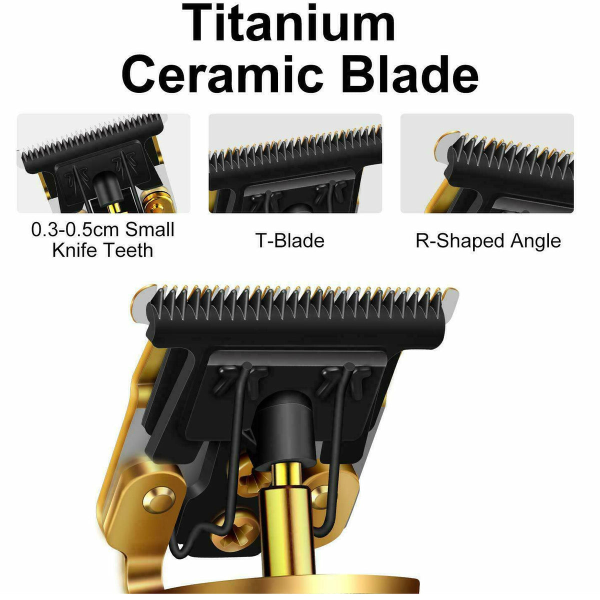 Cordless Hair Clipper & Beard Trimmer with USB Rechargeable Waterproof Design