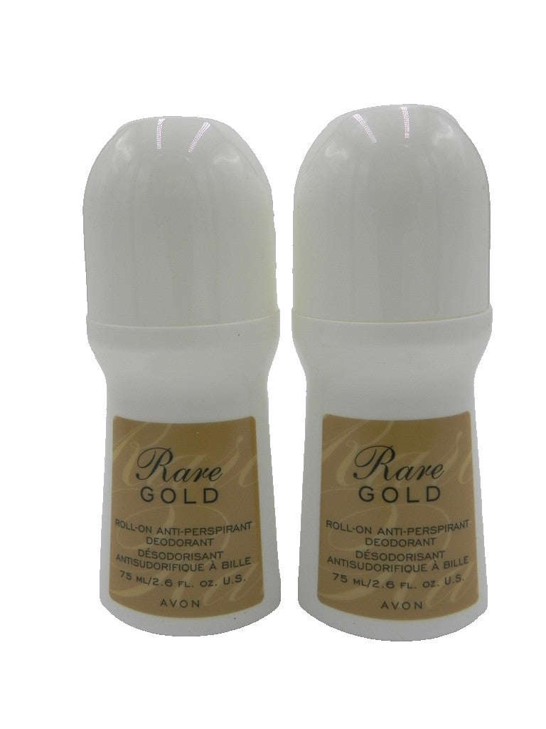 Avon Rare Gold Roll-On Antiperspirant Deodorant 2.6 oz - Lot of 2