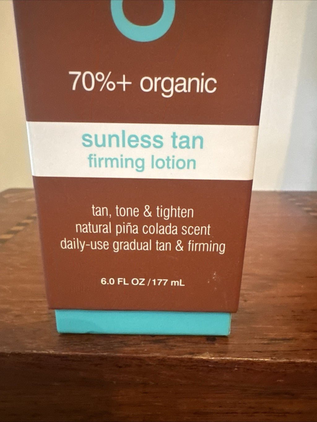 Organic Sunless Tanning Lotion with Firming and Pina Colada Scent - 177ml Vegan Self Tanner