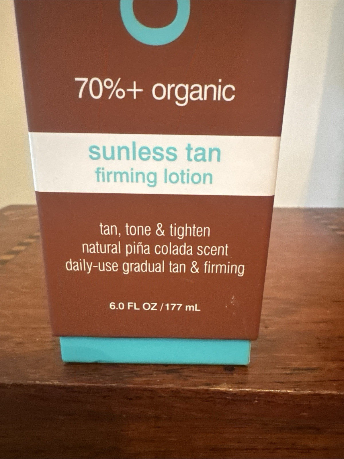 Organic Sunless Tanning Lotion with Firming and Pina Colada Scent - 177ml Vegan Self Tanner