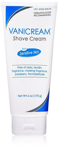 Sensitive Skin Shaving Cream Non-Lathering, Dye-Free 6 oz