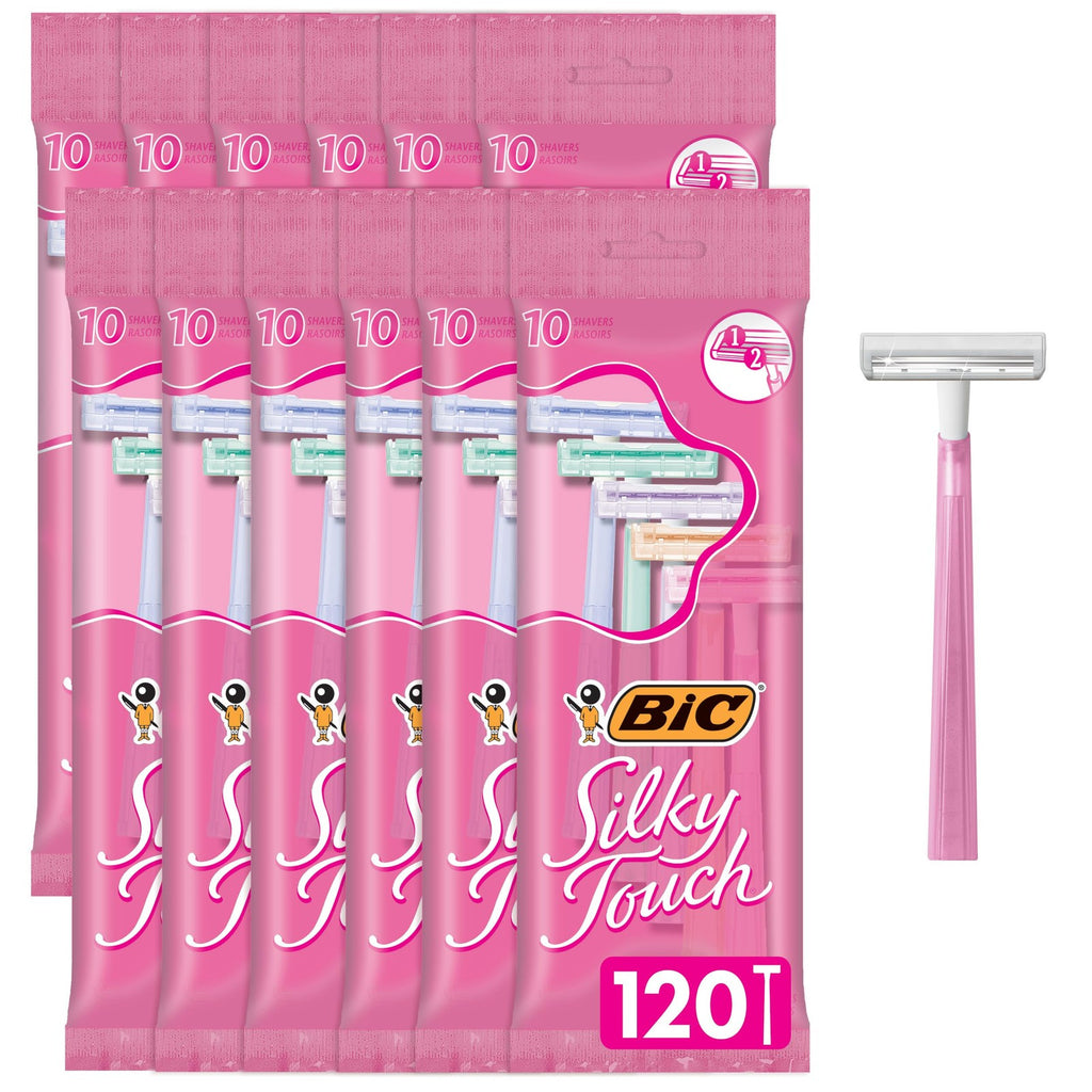 Disposable Women’s Razors with 2 Blades - 10 Pack Pastel