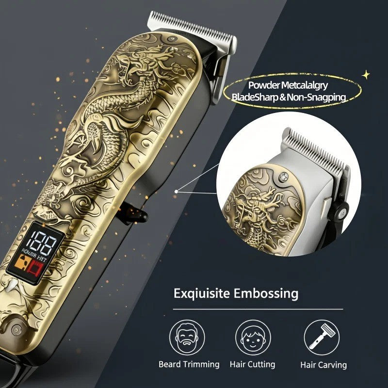 Cordless Men’s Hair Clipper Kit Rechargeable T-Blade Trimmer for Hair & Beard