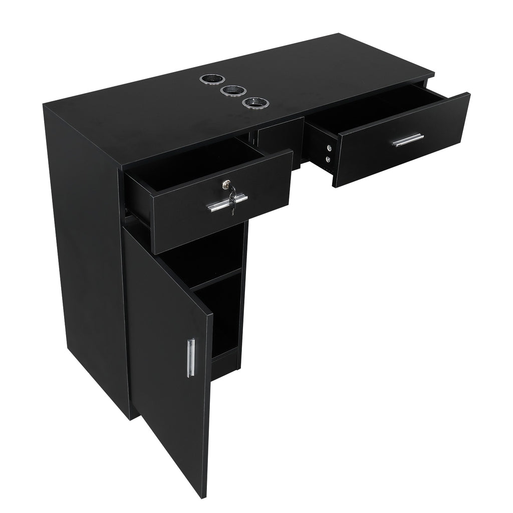 Wall Mount Salon Station Hair Stylist Equipment with 2 Drawers