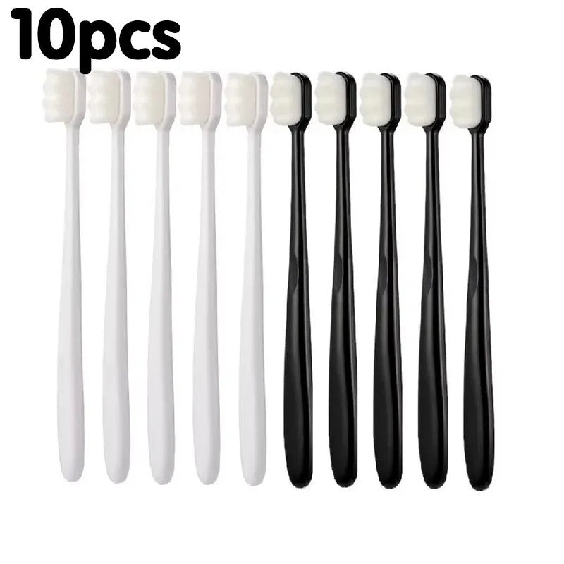 Ultra Soft Nano Toothbrush 4 Pack - Gentle Deep Cleaning for Adults