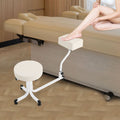 Pedicure Stool with Footrest for Nail Salon & Spa Use - Modern White
