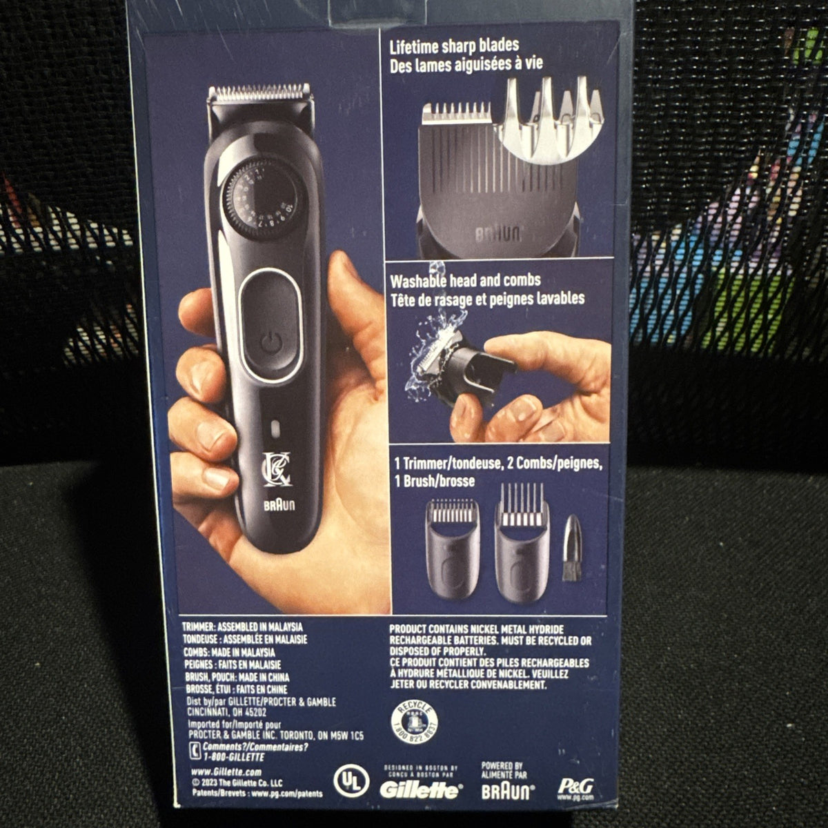 Rechargeable Cordless Beard Trimmer for Men - Electric Grooming Tool